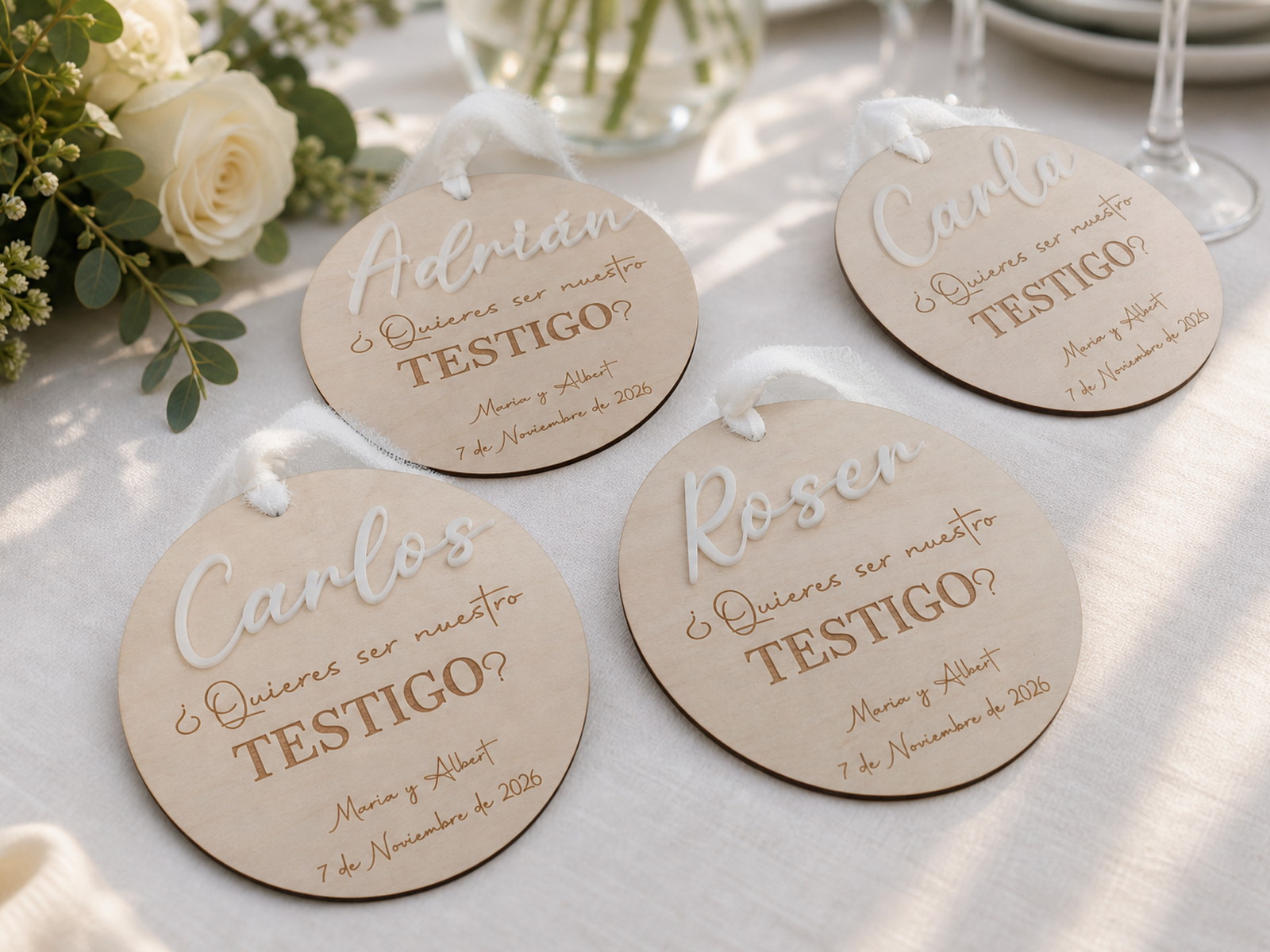 Placa "¿Quieres ser mi Testigo?"